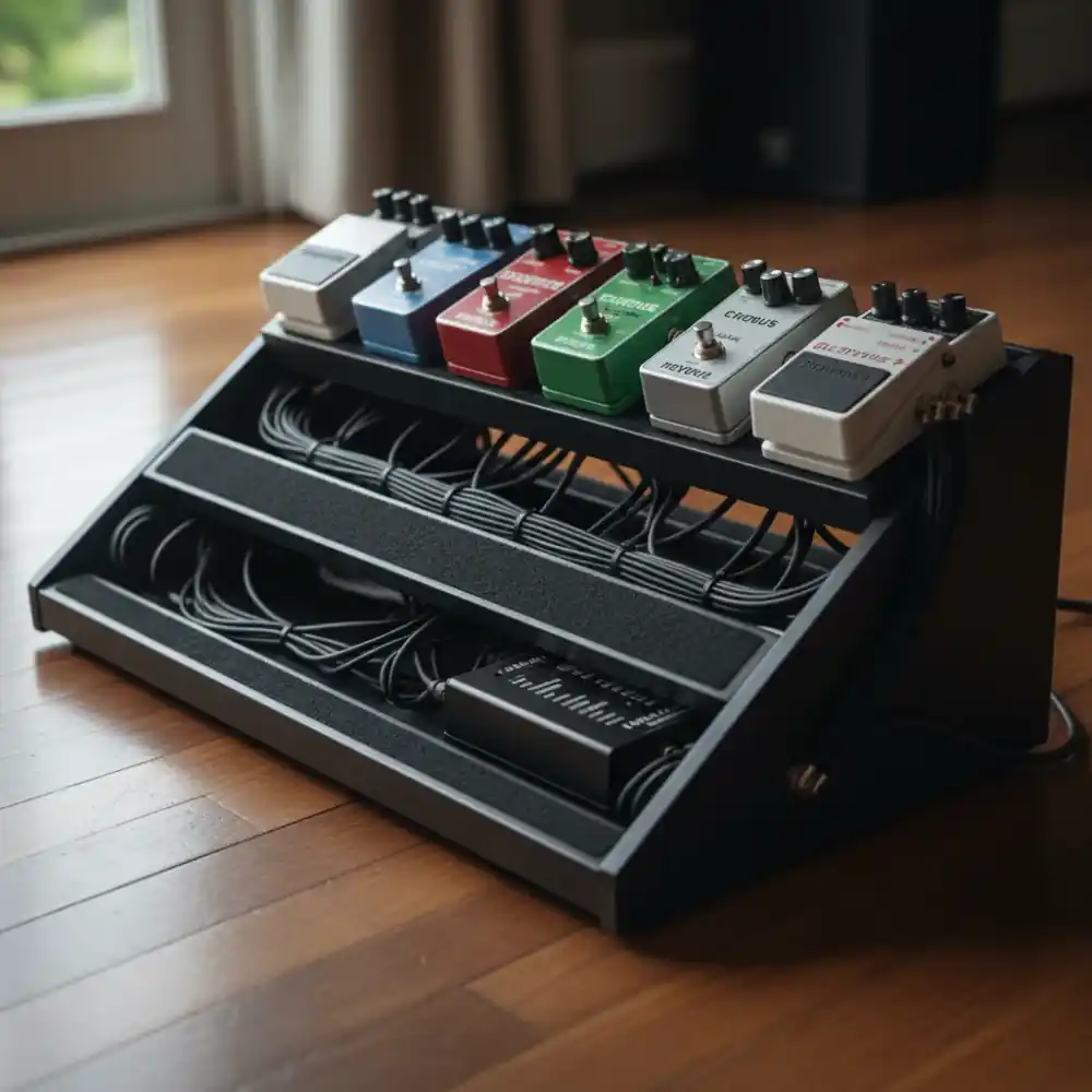 Clean pedalboard wiring after rebuild